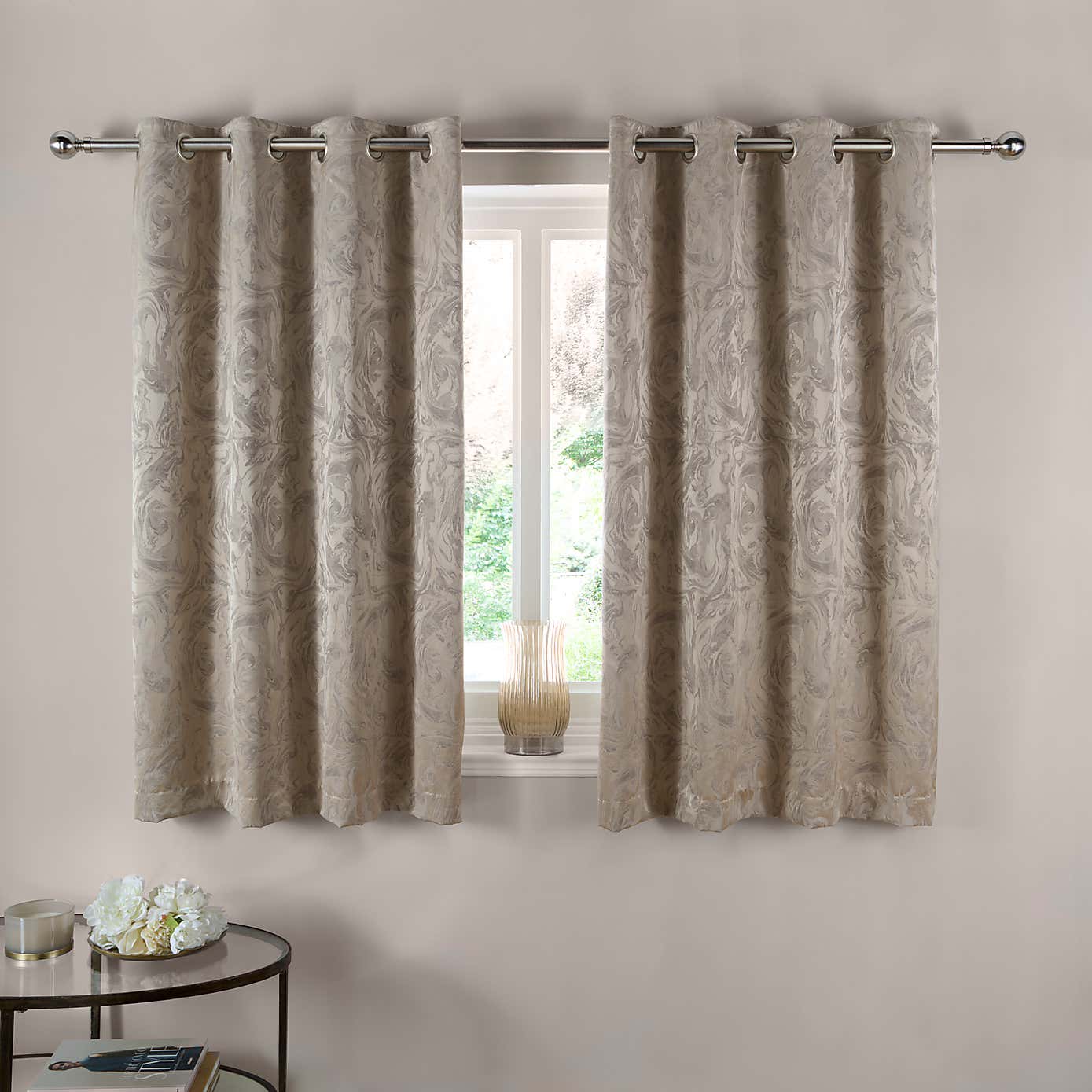 Diablo Marble Eyelet Curtains