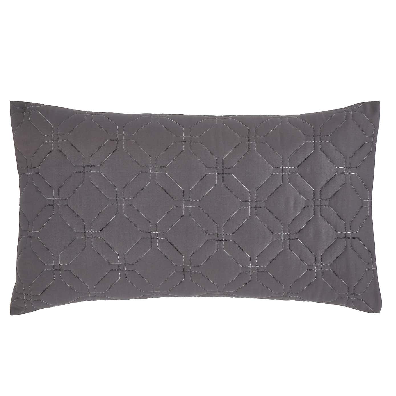 Quilted Geometric Duvet Cover and Pillowcase Set