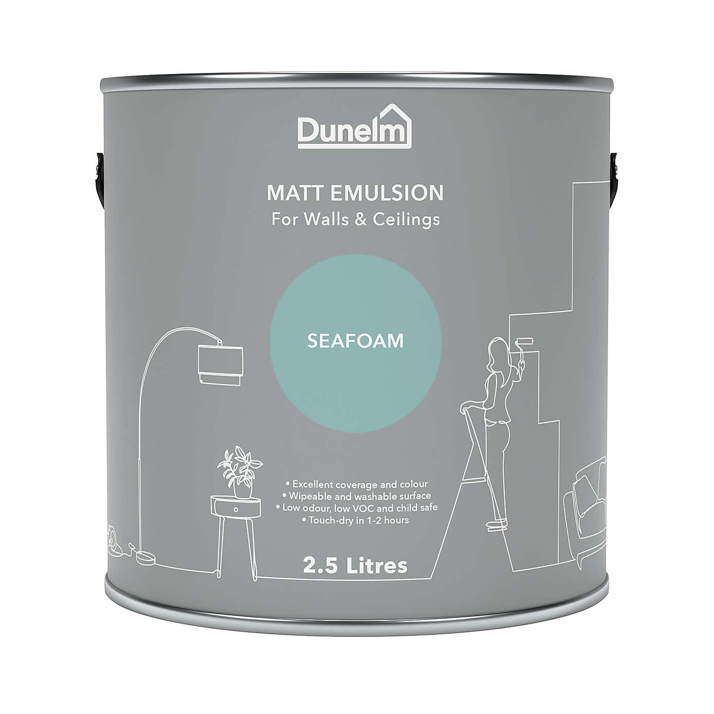 Dunelm Seafoam Matt Emulsion Paint