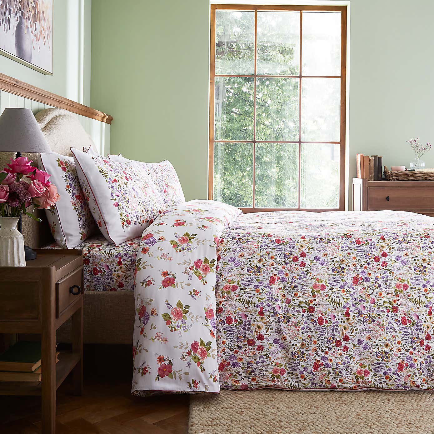 Dorma Modern Ditsy Multicoloured Duvet Cover and Pillowcase Set