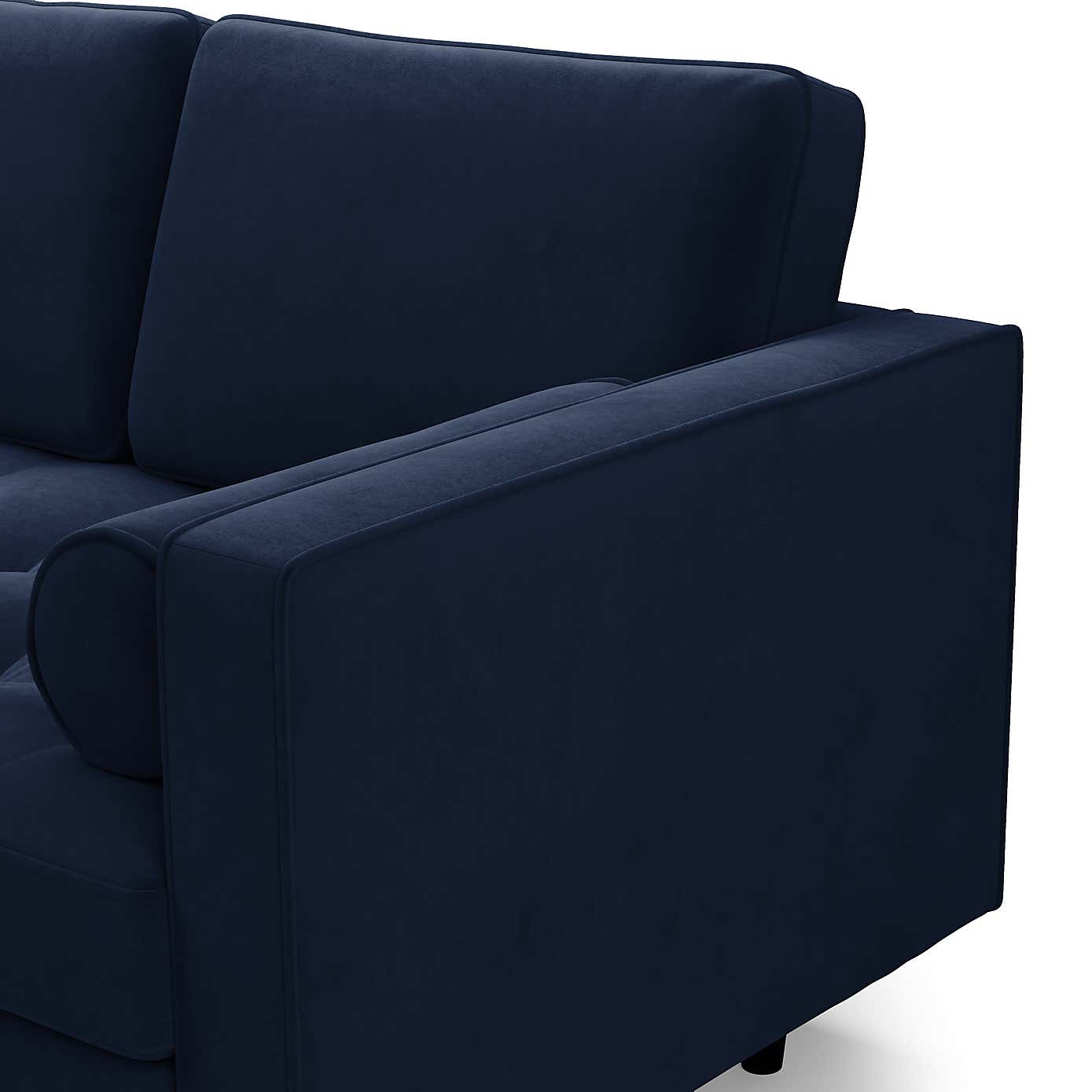 Zoe Velvet Left Hand Corner Sofa