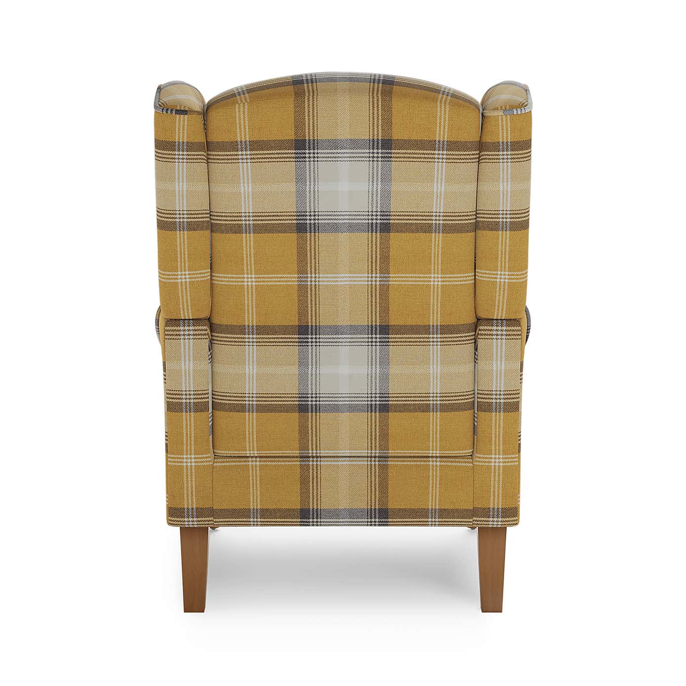 Oswald Check Wingback Armchair