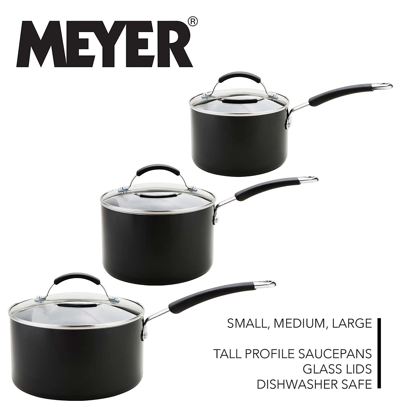 Meyer Non-Stick Induction Aluminium 5 Piece Pan Set