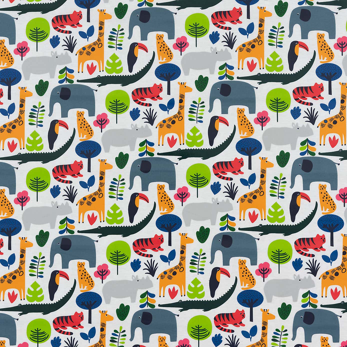 By the Metre Elements Scandi Jungle PVC Multi