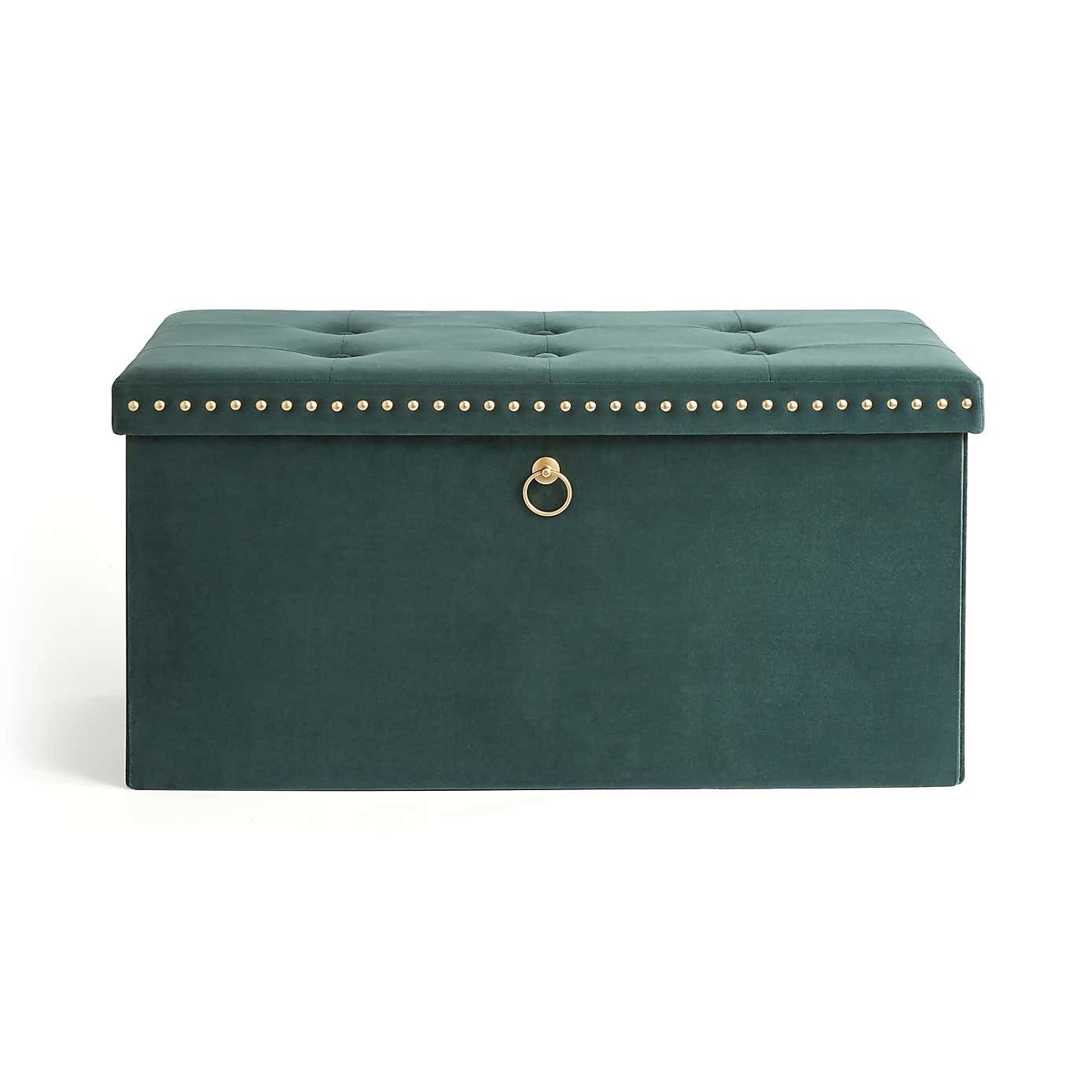 Velvet Rectangular Ottoman