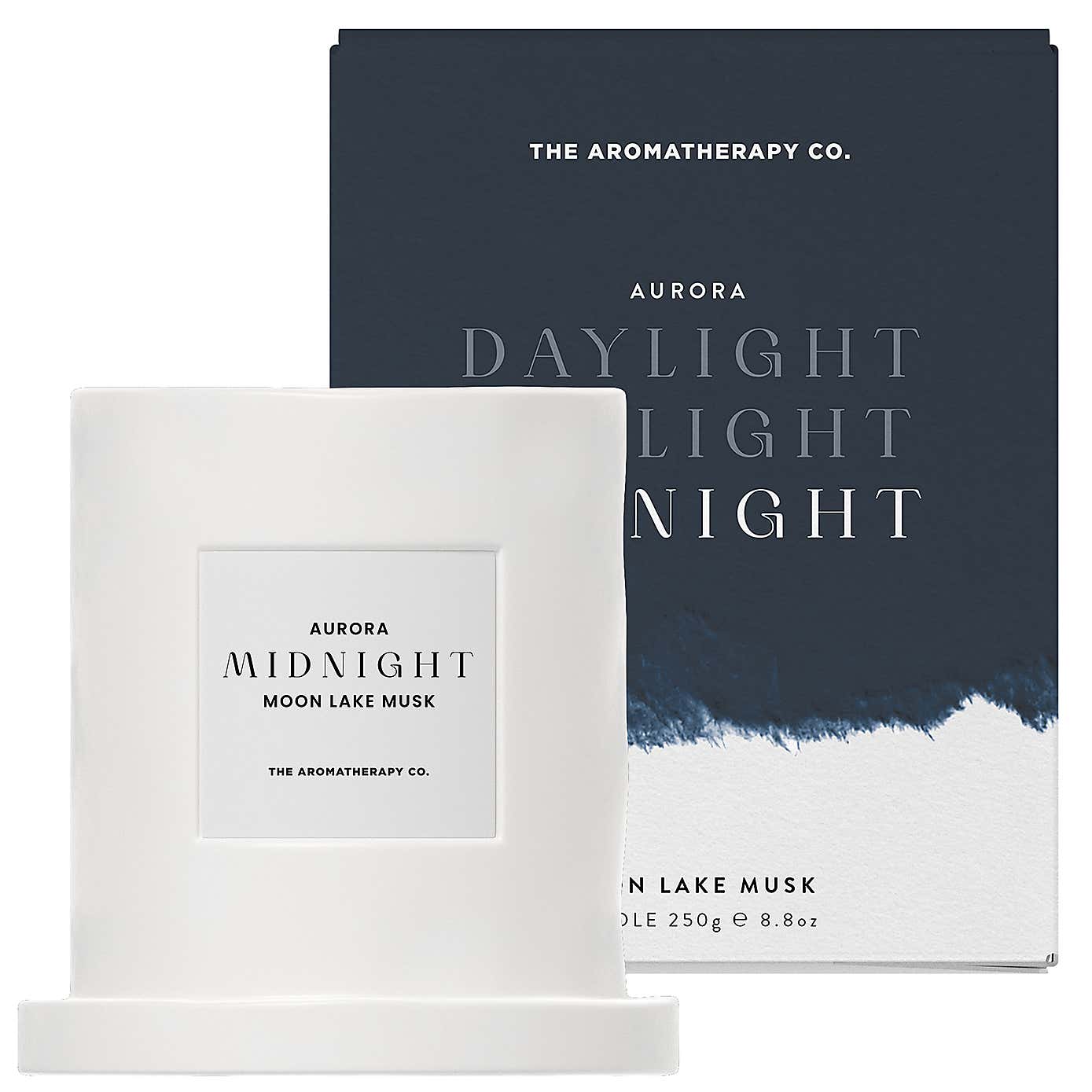 The Aromatherapy Co Ceramic Aurora Midnight Candle 250g
