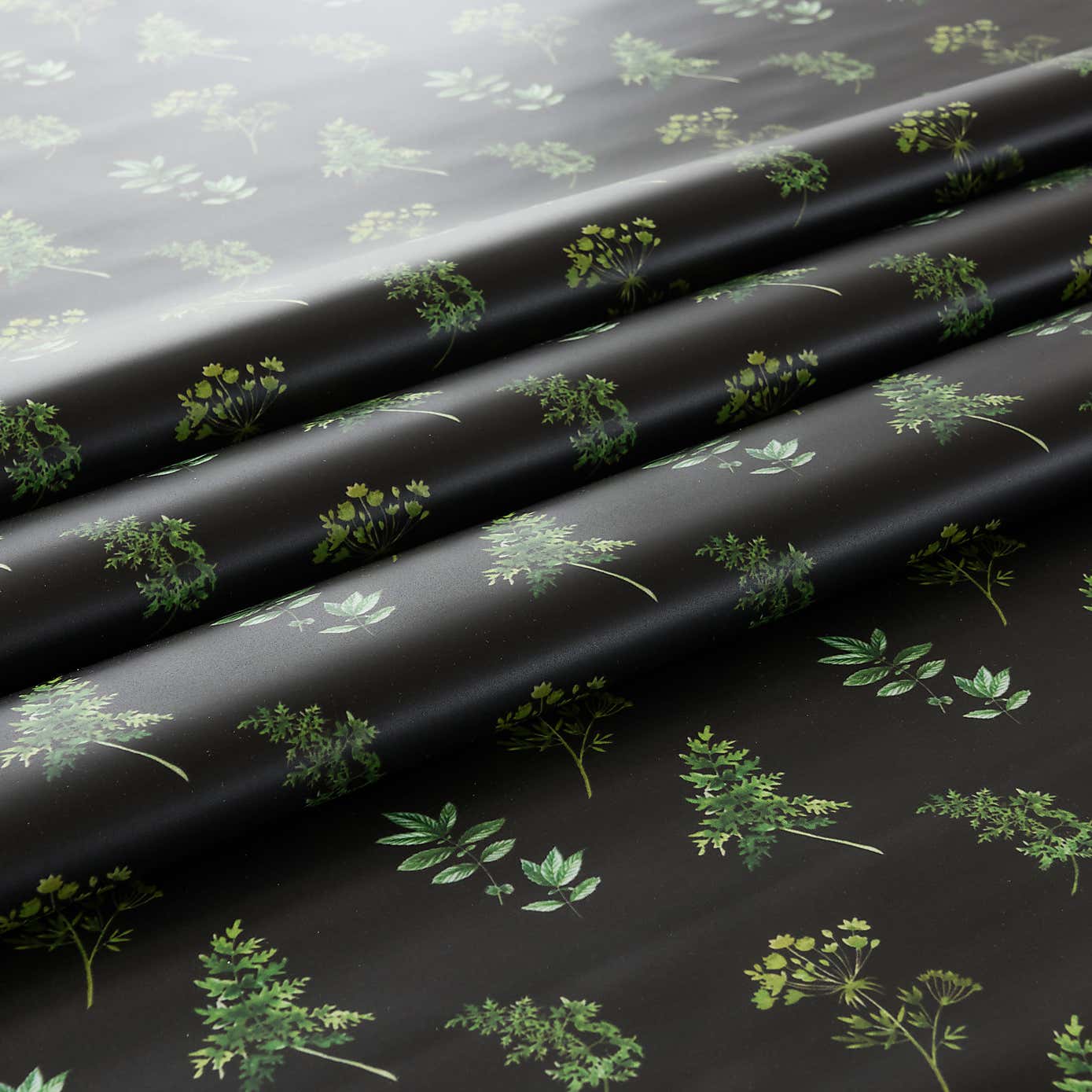 By the Metre Marsh Botanical Black PVC