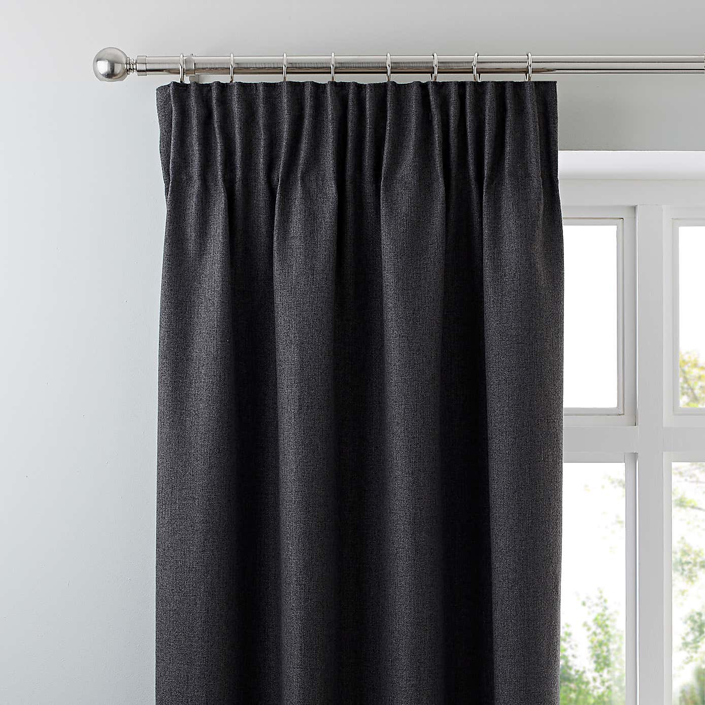 Jennings Natural Thermal Pencil Pleat Curtains