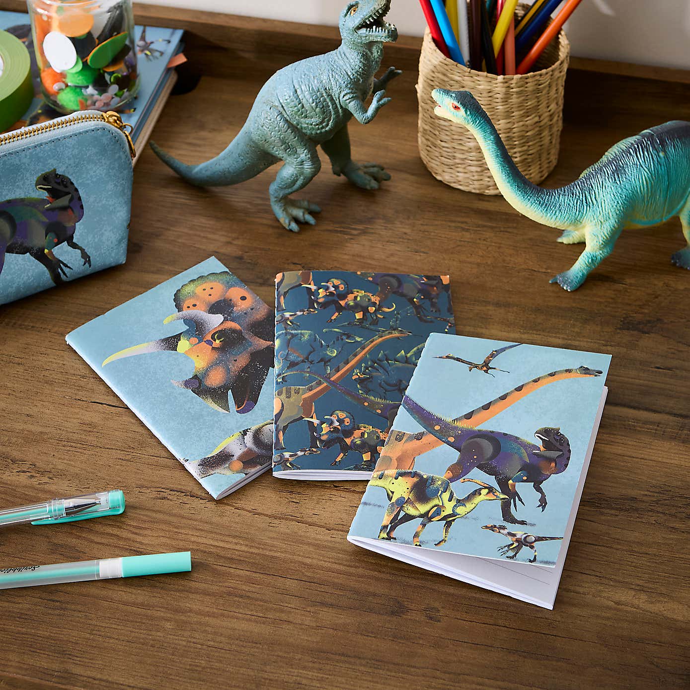 Set of 3 Age of Dinosaurs Softcover Notebooks