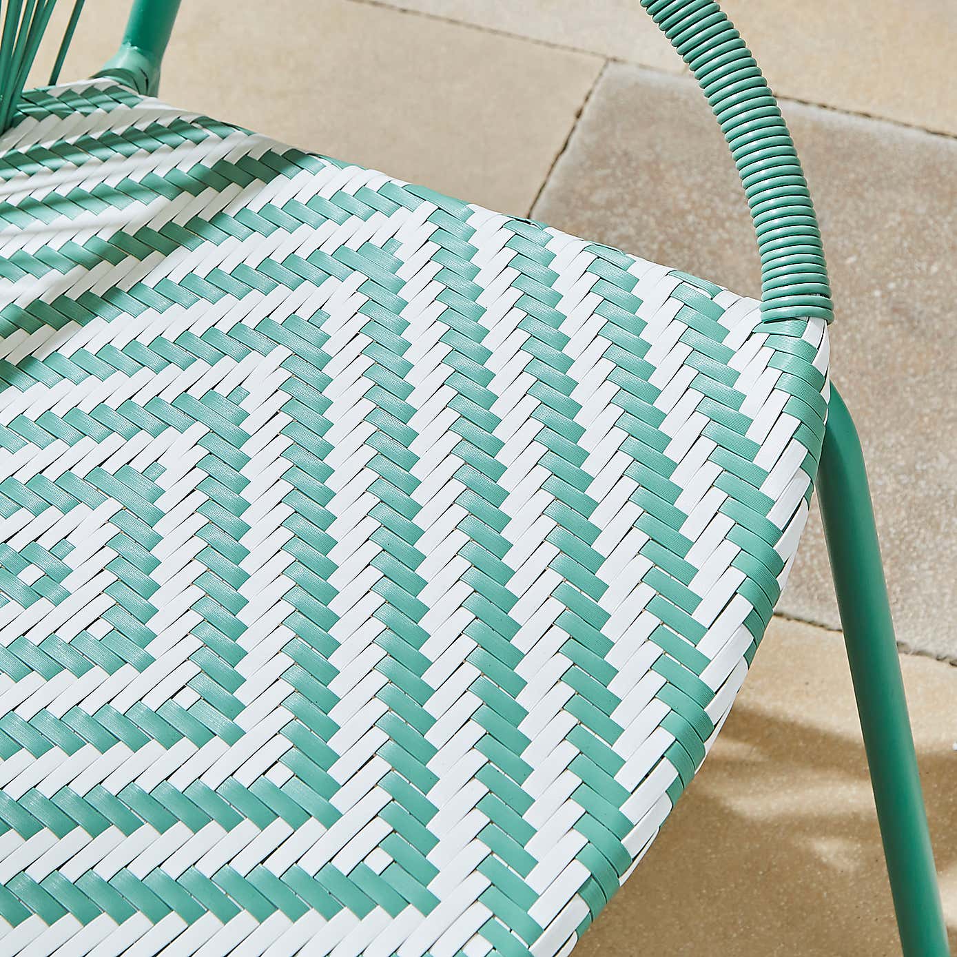 Riviera Chair Jade and White