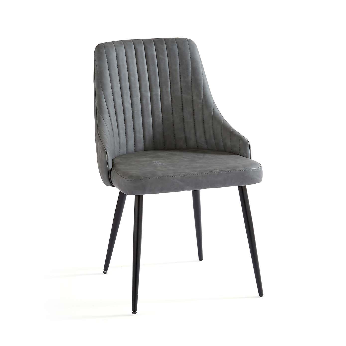 Shea Set of 2 Dining Chairs, Faux Leather