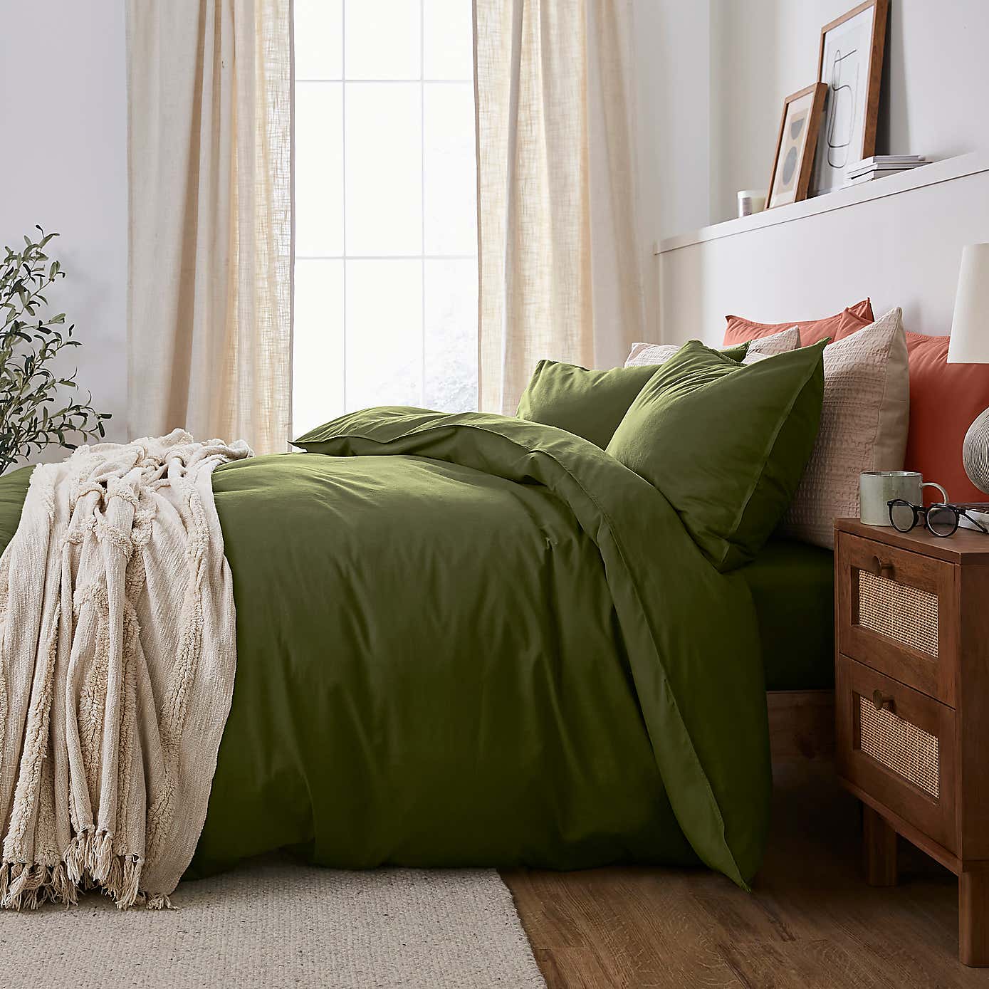 Recycled Cotton Duvet Cover and Pillowcase Set