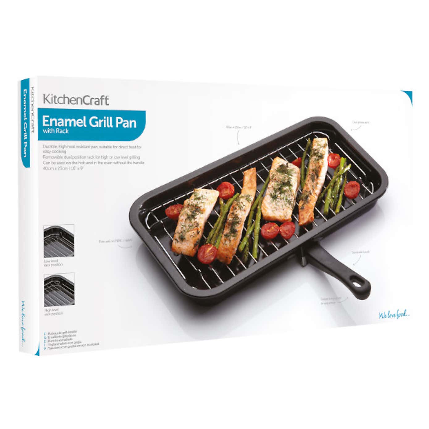 KitchenCraft Universal Stainless Steel Non-stick Oven Grill Pan