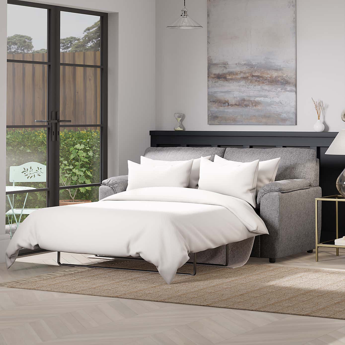 Meyer Tonal Weave 2 Seater Double Sofa Bed