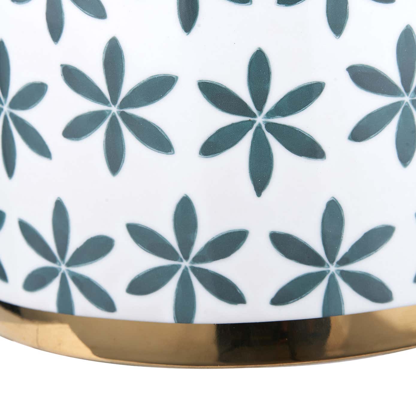 Thea Gold Leaf Ceramic Ginger Jar