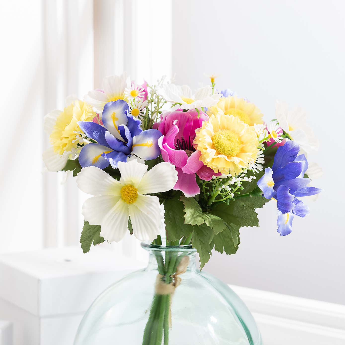 Artificial Daisy and Iris Bouquet