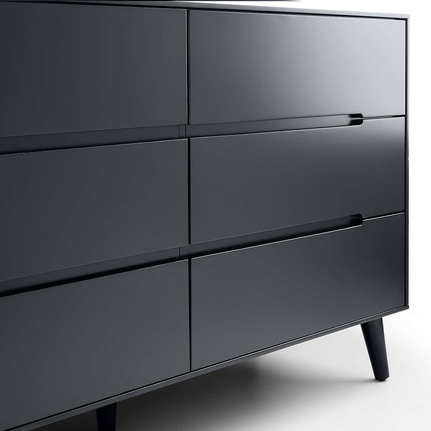 Cecil 6 Drawer Wide Chest, Anthracite