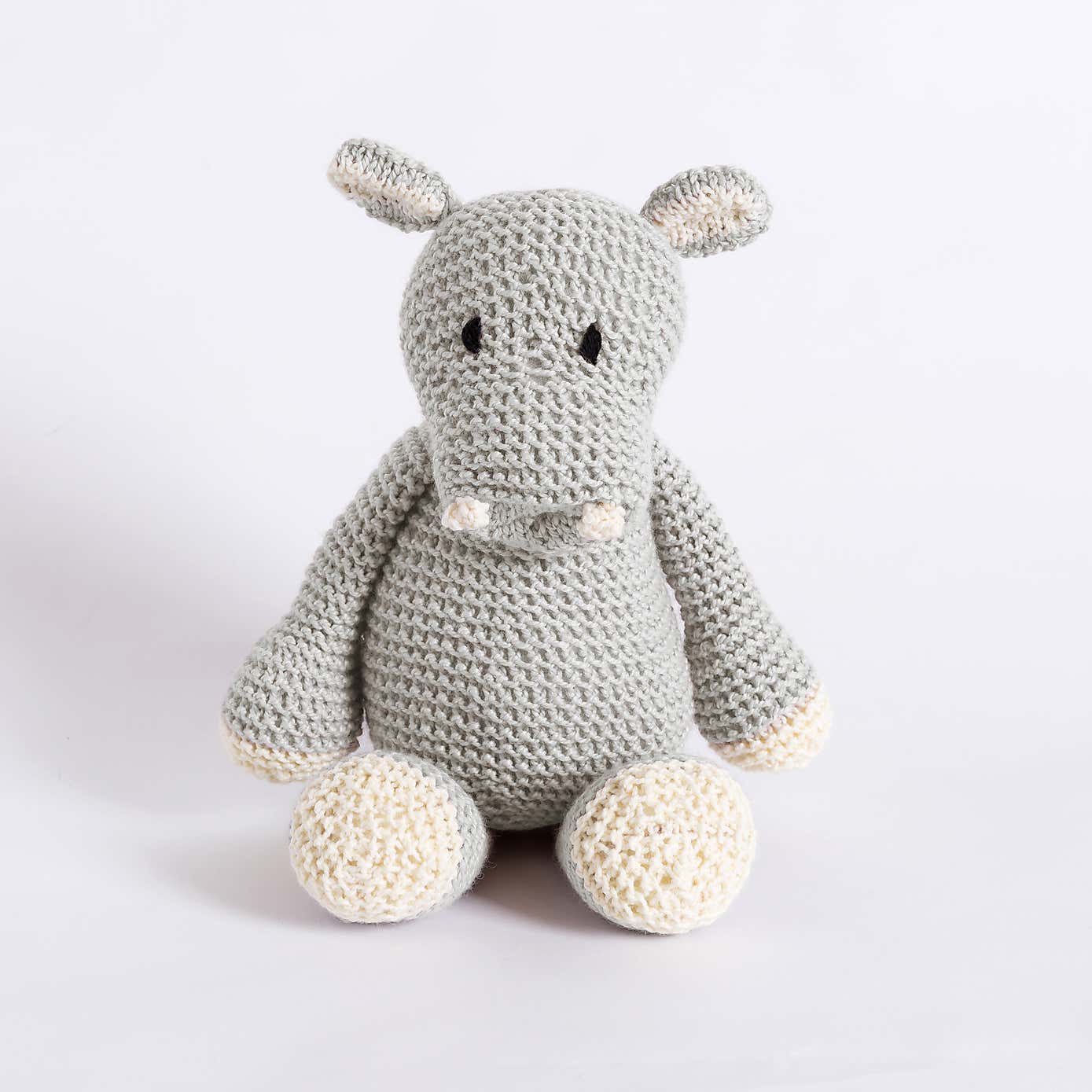 Wool Couture Andy Hippo Grey Knitting Kit