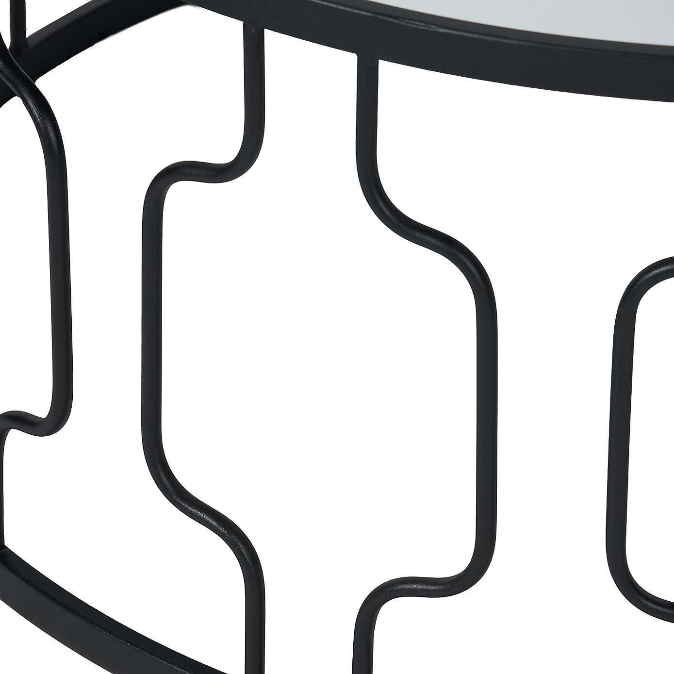 Caprisse Coffee Table, Mirrored Glass