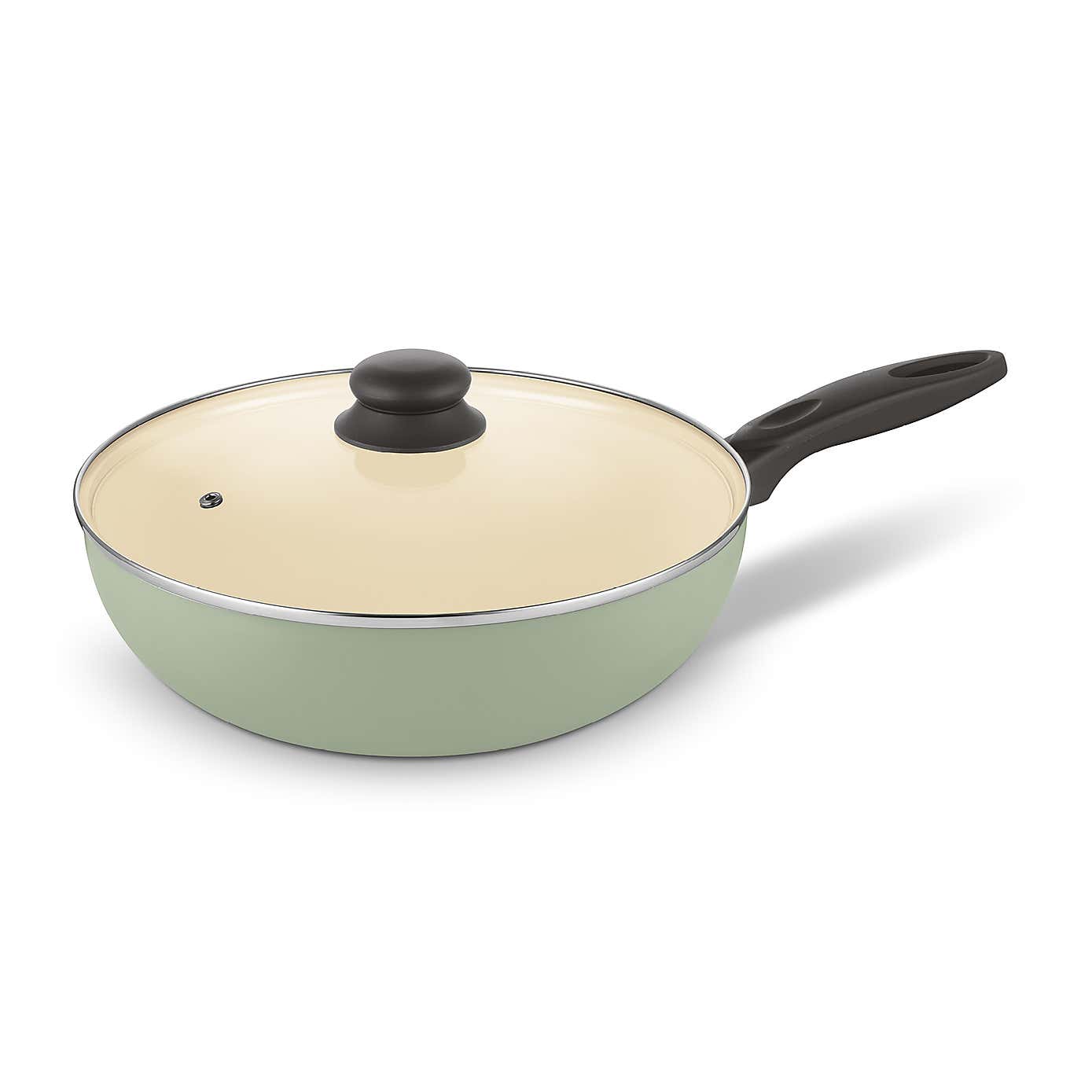 Brabantia Non-Stick Aluminium Sage Wok, 28cm