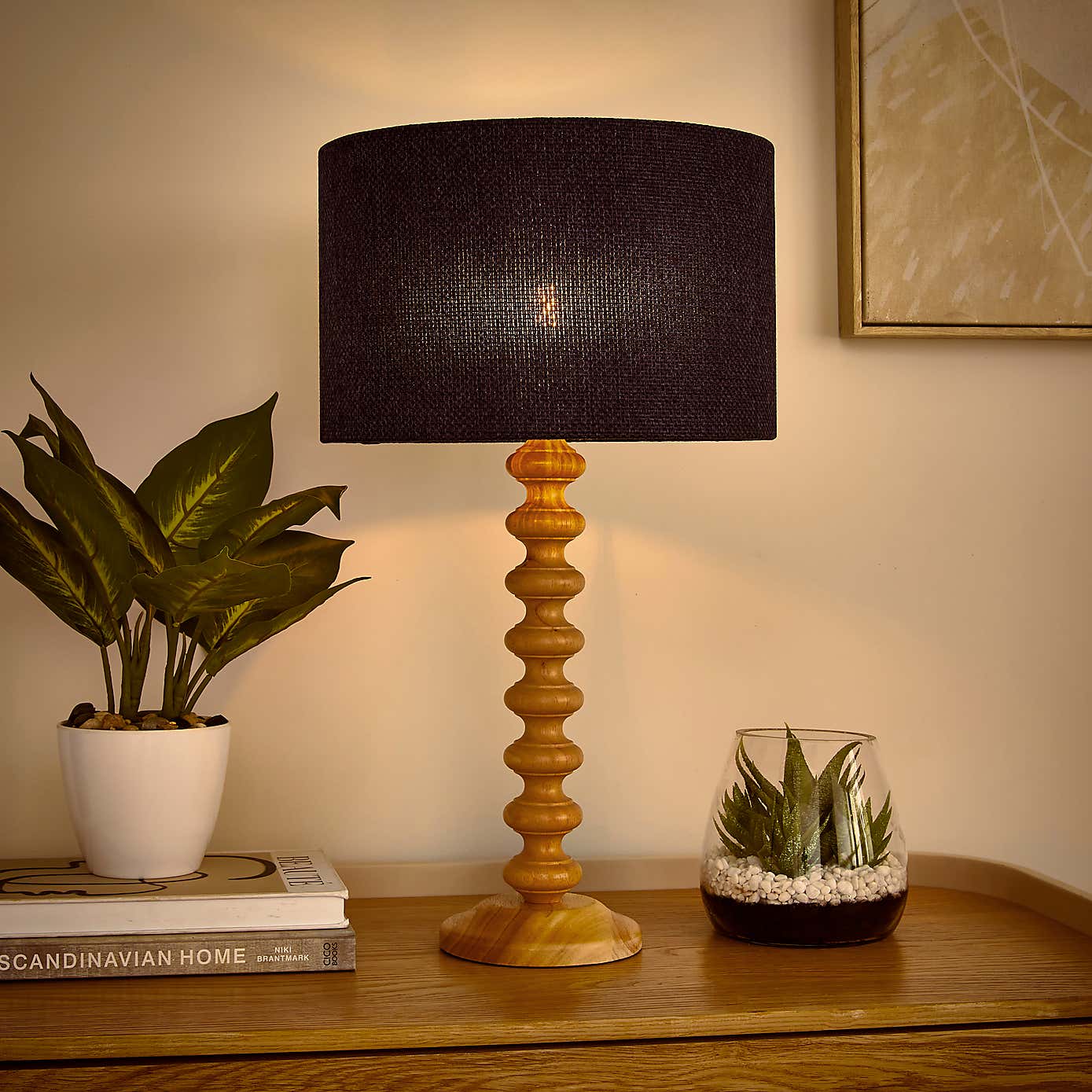 Barkweave Easy Fit Drum Lamp Shade