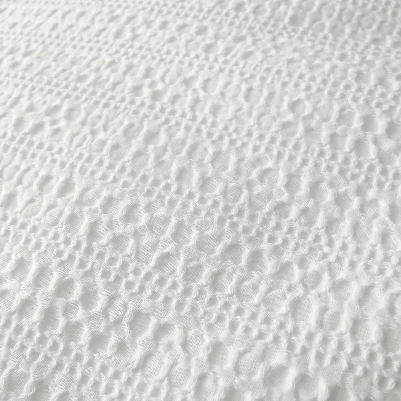 Amberley Waffle Cotton Silver Duvet Cover and Pillowcase Set