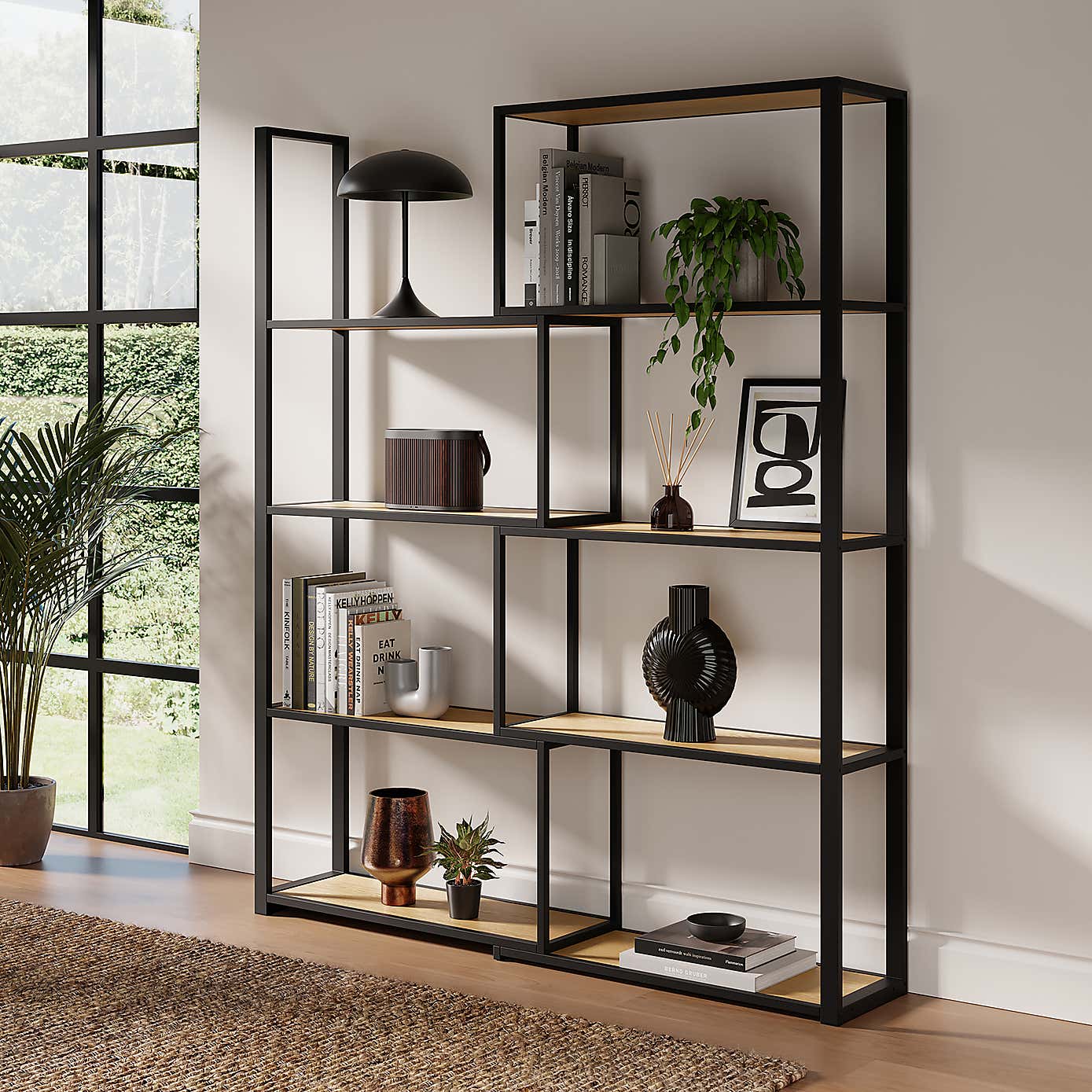 Tilden Tall Extendable Shelving Unit, Oak Effect