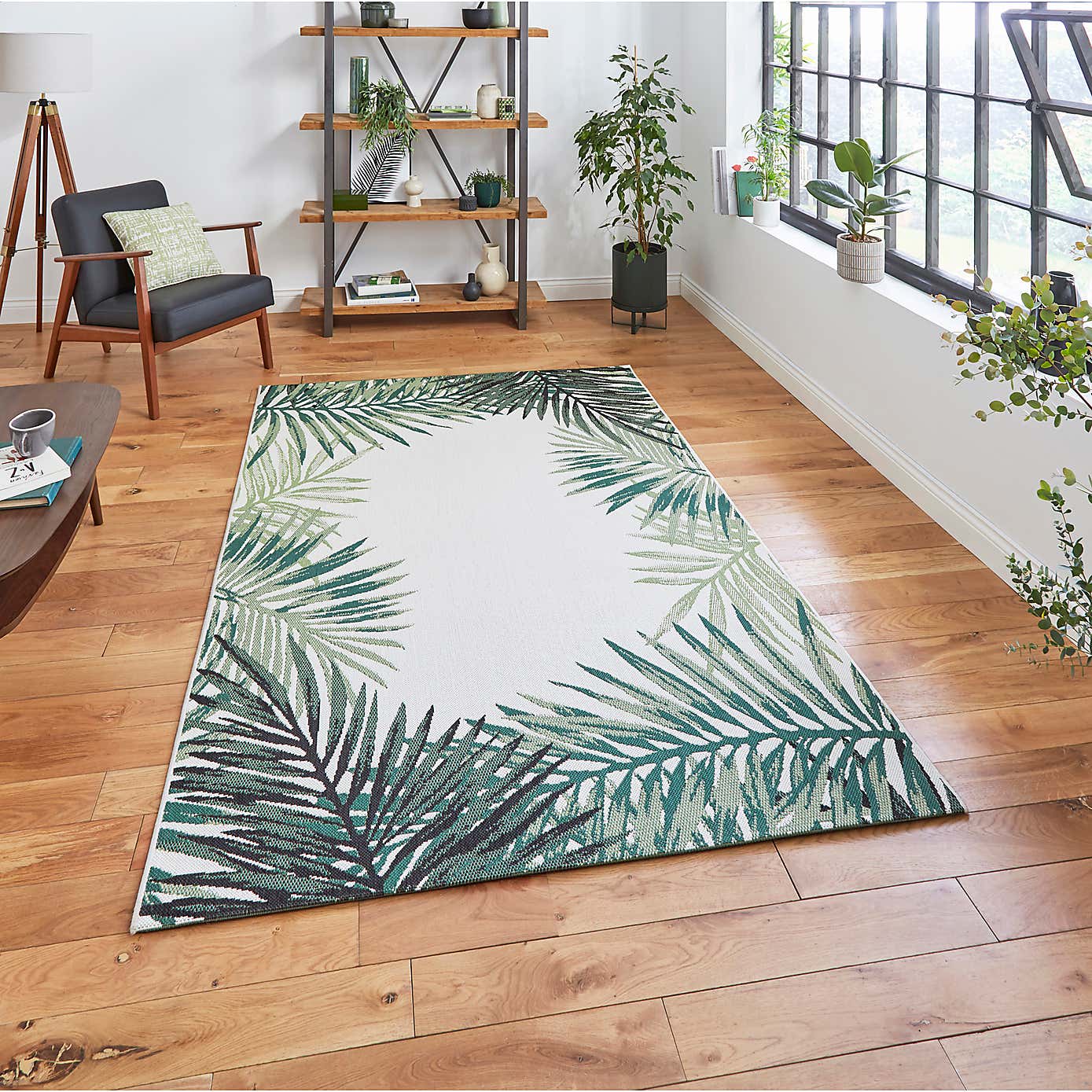 Miami Leaf Edge Indoor Outdoor Rug