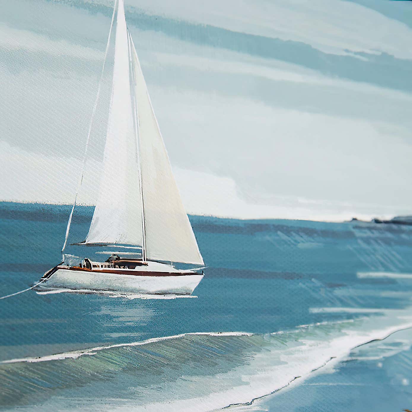 Cedar & Sage Set of 2 White Sails & Making Waves Prints