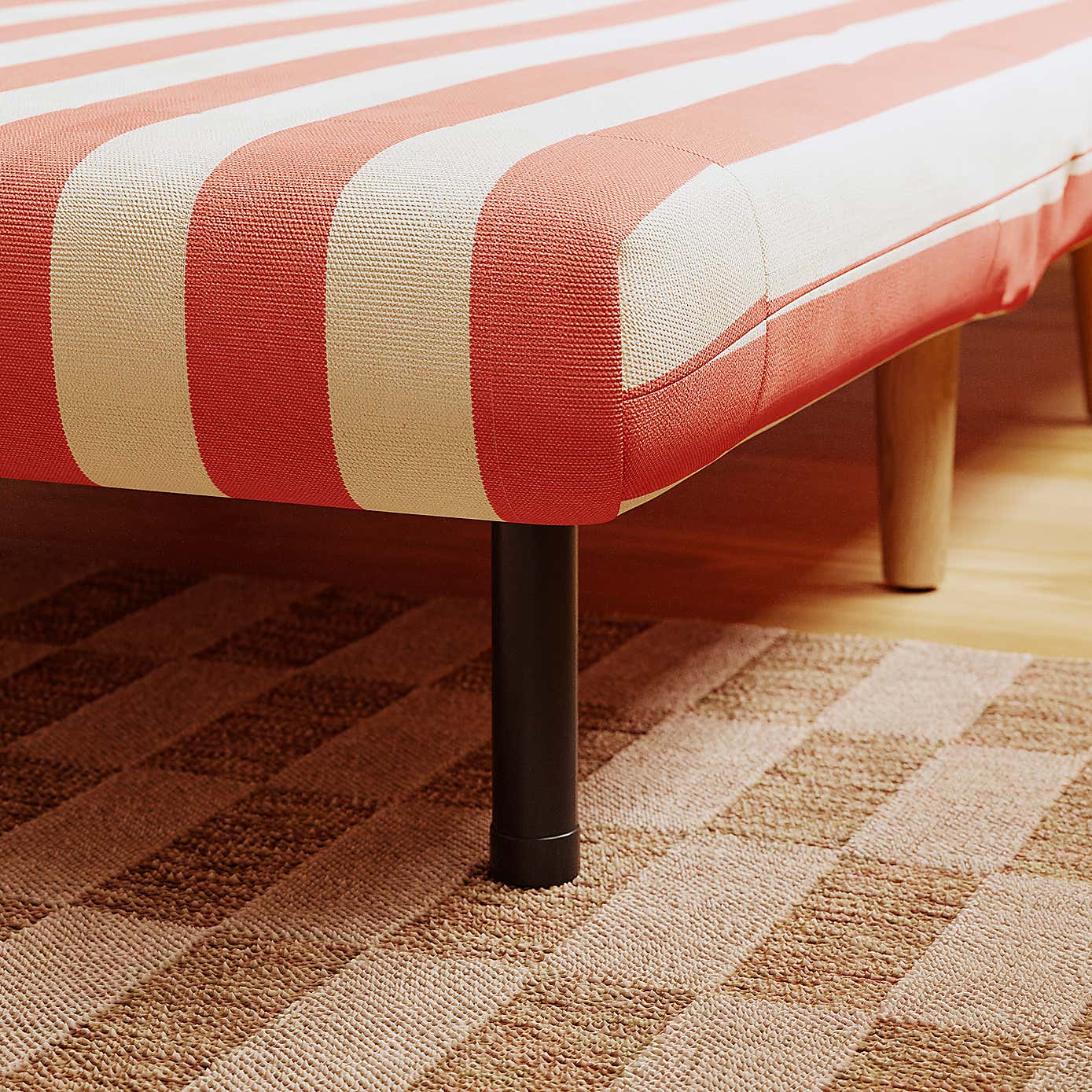 Phoebe Woven Stripe Small Double Sofa Bed