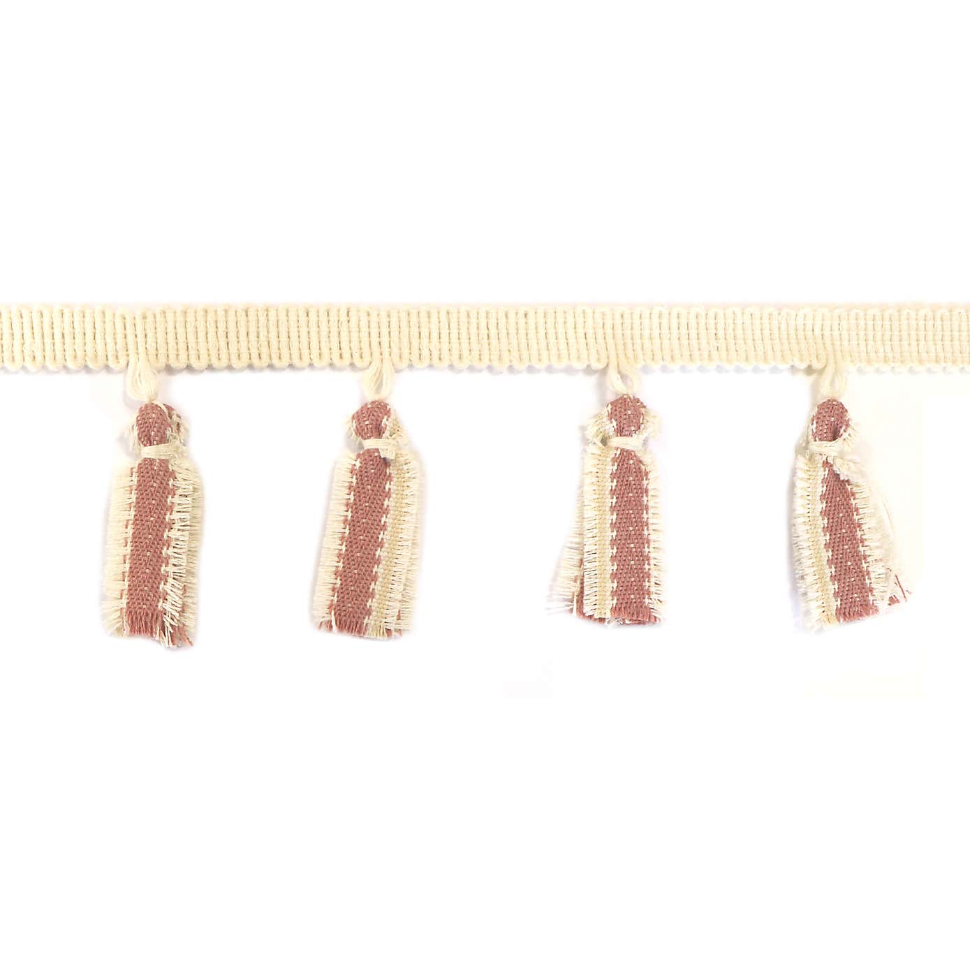Fabric Tassel Fringe Rose 5m Length