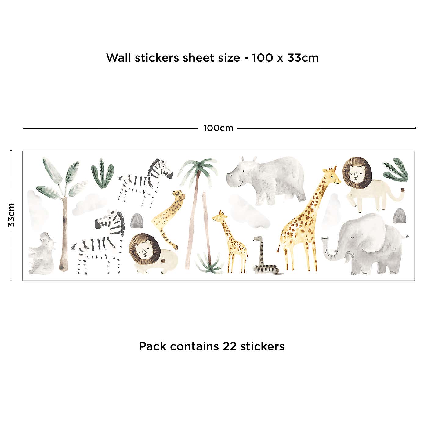 Safari Natural Medium Wall Stickers