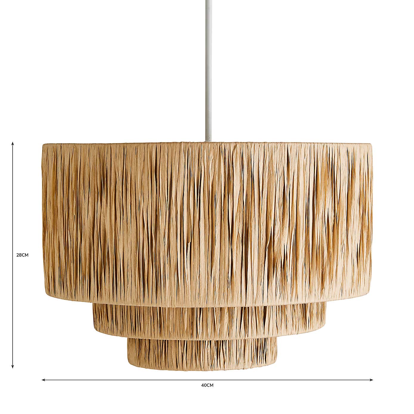 Ruolan Raffia 3 Tier Pendant Shade Shade