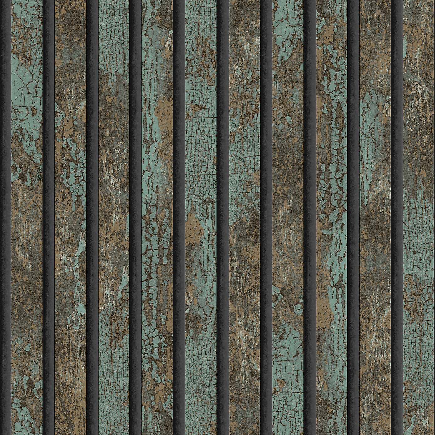 Oxidise Teal Hybrid Tactile Wallpaper