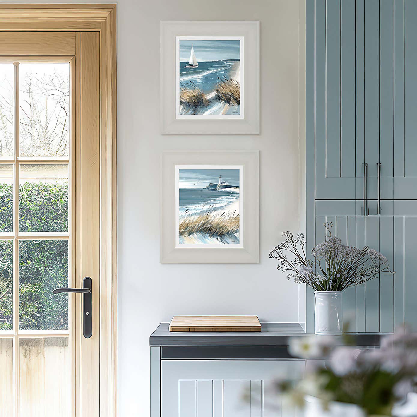 Cedar & Sage Set of 2 White Sails & Making Waves Prints