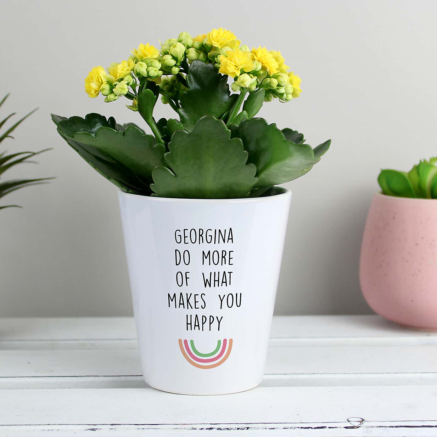Personalised Rainbow Plant Pot