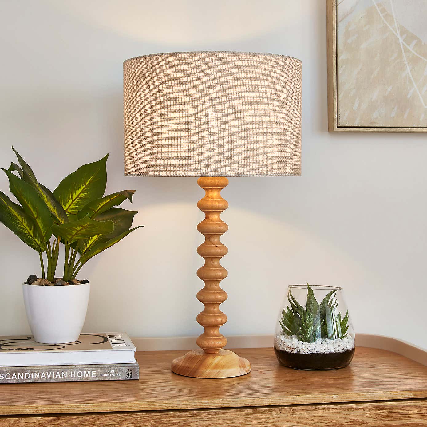 Barkweave Easy Fit Drum Lamp Shade