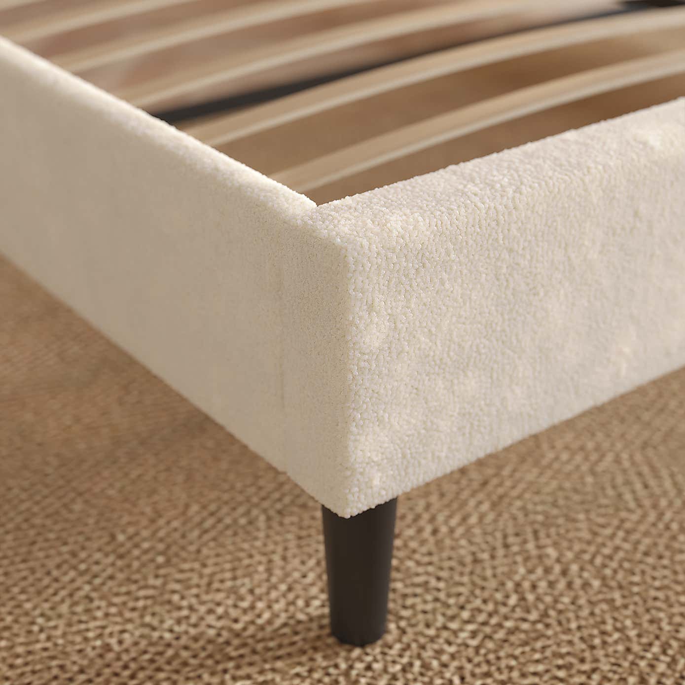 Alara Pleated Teddy Fabric Bed