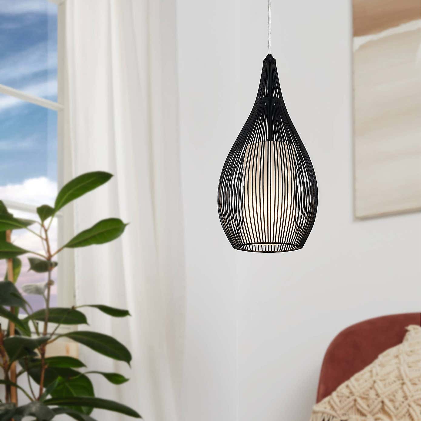 EGLO Razoni Teardrop Adjustable Pendant Light