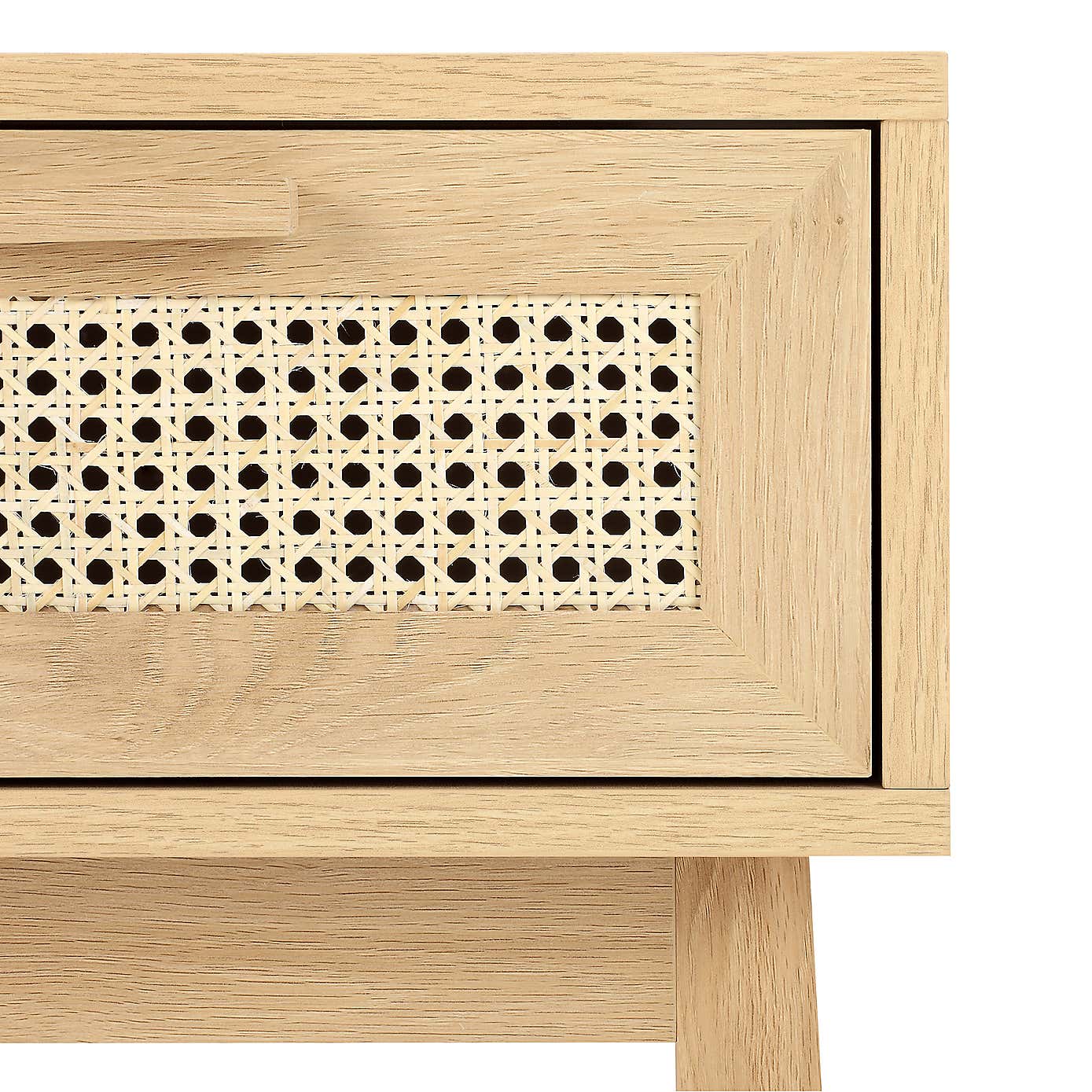 Java 1 Drawer Side Table, Light Oak