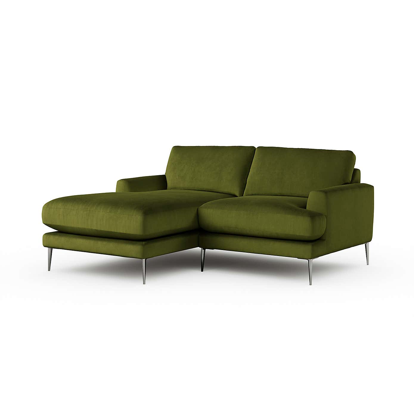 Lawson Matte Plush Velvet Corner Chaise Sofa