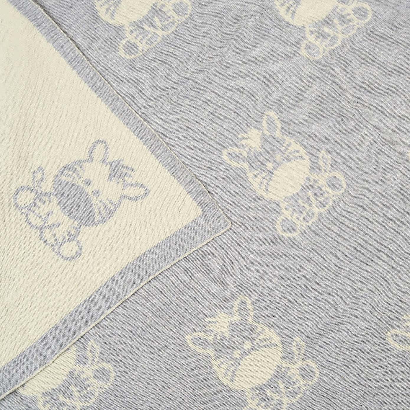 Clair de Lune Zebra Knitted Blanket