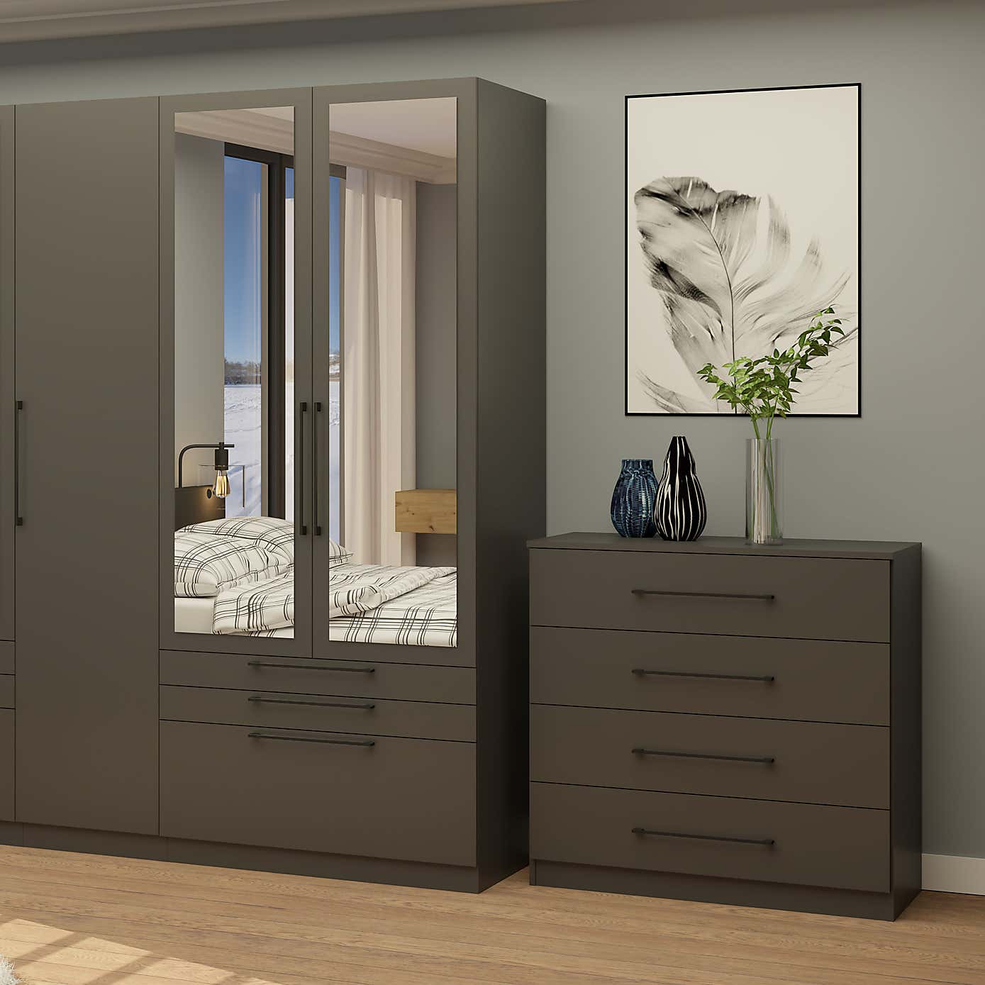 Foster 5 Door 6 Drawer Wardrobe