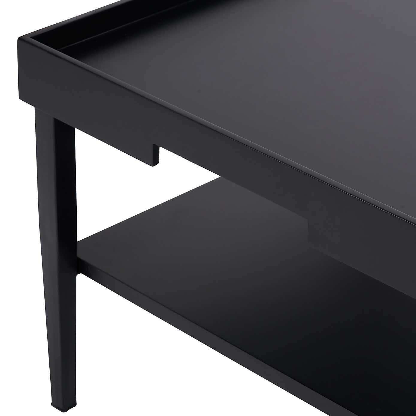 Marnie Coffee Table, Black Wood