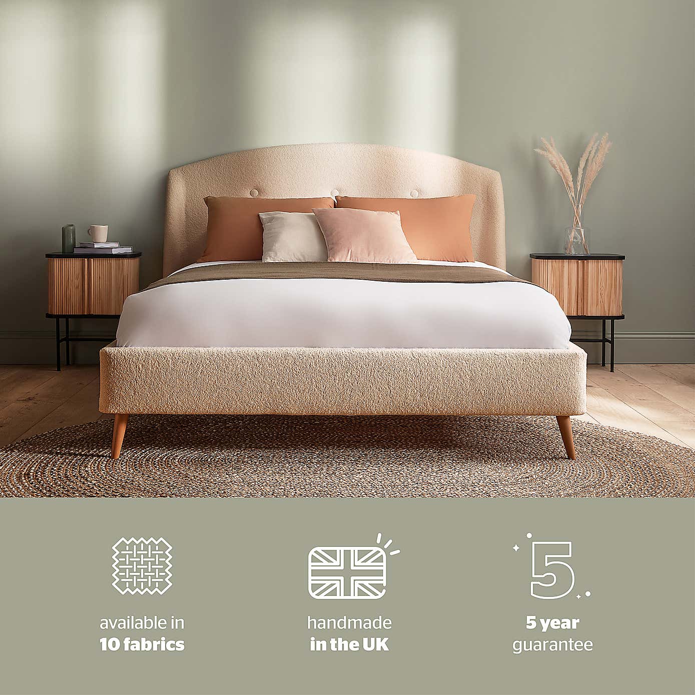 Silentnight Evana Bed Frame, Boucle