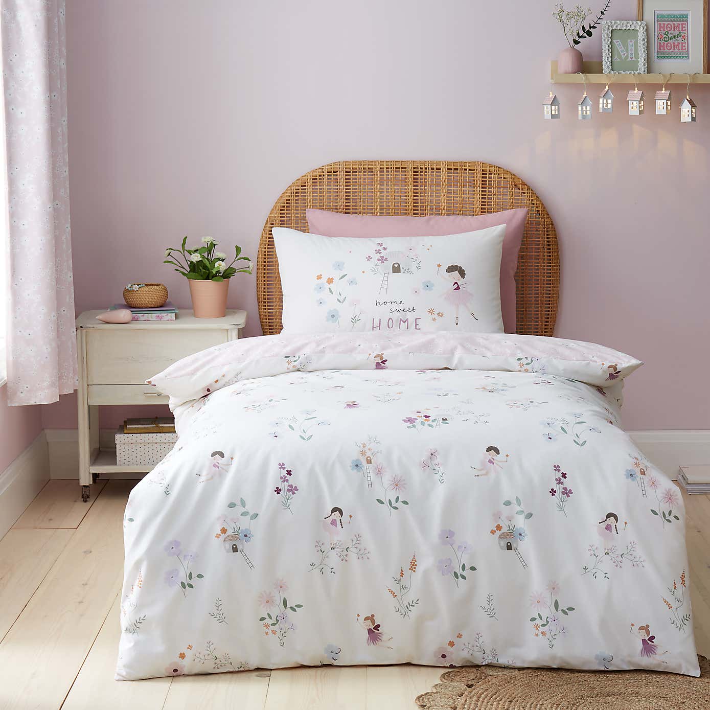 Fairies Reversible Polycotton Duvet Cover & Pillowcase Set