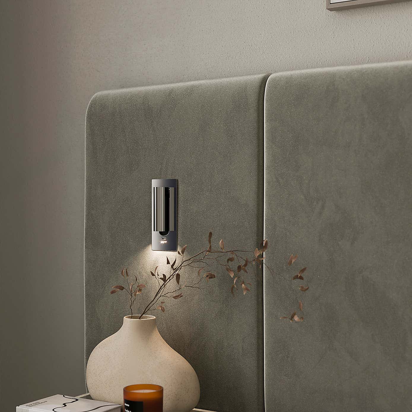 Oversized Hotel Bed Frame, Velvet