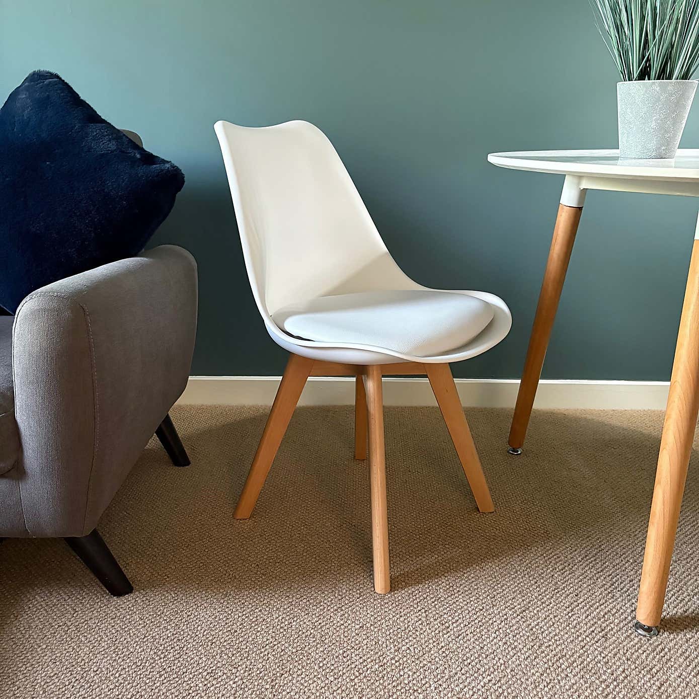 Fusion Living Soho Plastic Dining Chair with Squared Legs