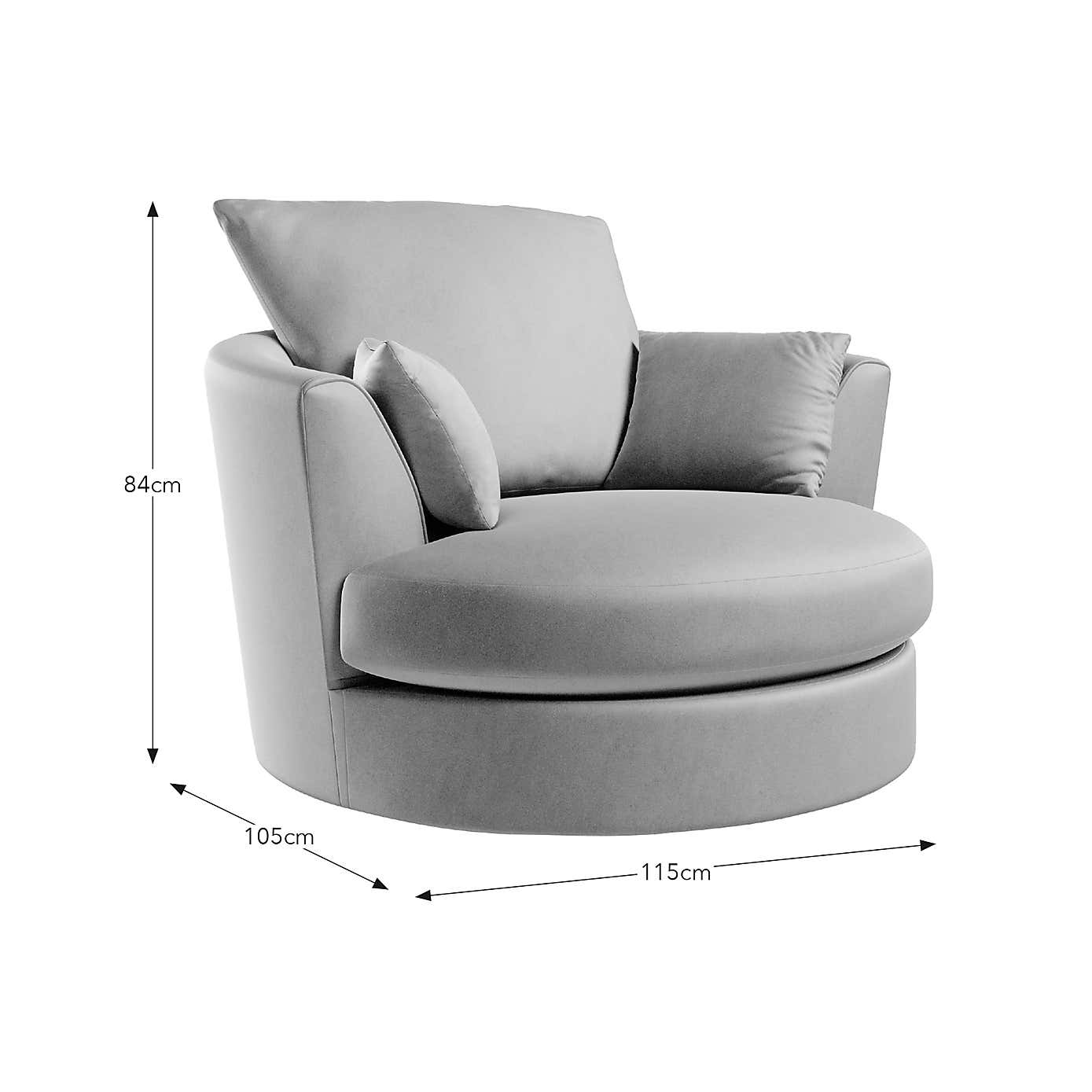 Blake Opulent Velvet Swivel Chair