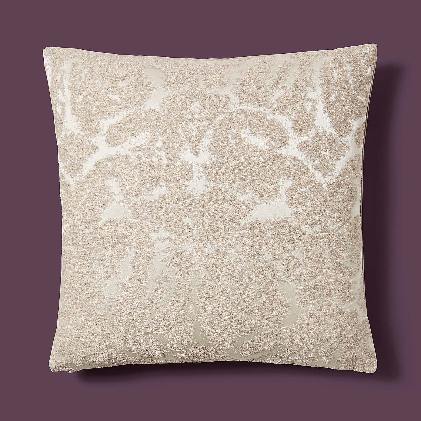 Distressed Damask Square Cushion